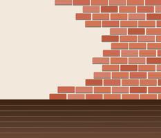 Wall of bricks and space background art vector