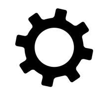gear engineering symbol vector 