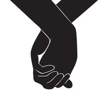 hand holding another hand vector