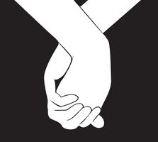hand holding another hand vector