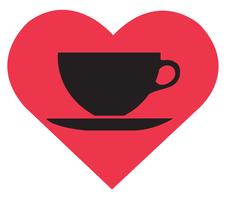 the love of hot drink , coffee cup vector