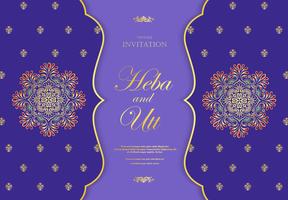 Wedding or invitation card  vintage style  with  crystals  abstract pattern background vector