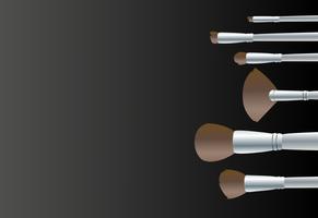 Makeup tools background vector