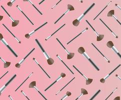 Makeup brushes , Makeup tools background vector