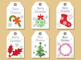 Set of assorted Christmas tags.