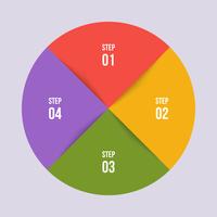 Gráfico circular, infografía circular o diagrama circular. vector