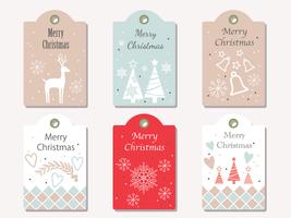 Set of assorted Christmas tags.