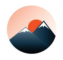 Fuji montaña en icono de Japón vector