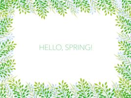 Botanical backgroundframe with text space. vector