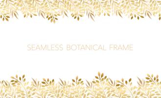 Seamless botanical background/frame. Horizontally repeatable. vector