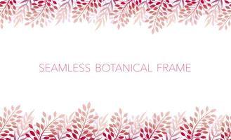 Seamless botanical backgroundframe. Horizontally repeatable. vector