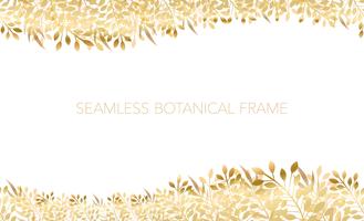 Seamless botanical backgroundframe. Horizontally repeatable. vector