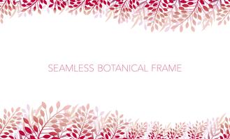 Seamless botanical backgroundframe. Horizontally repeatable. vector