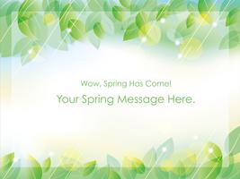 Vector backgroundframe with green leaves.