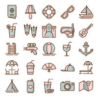 Summer icons pack vector