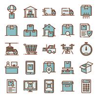 Logistic icons pack vector