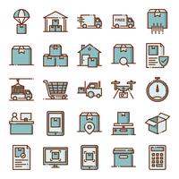 Pack de iconos logisticos vector