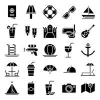 Summer icons pack vector