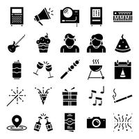 Party icons pack vector