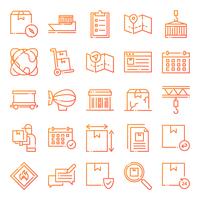 Logistic icons pack vector