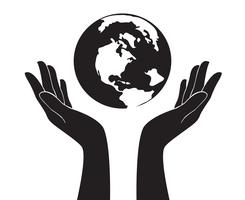 hands around earth clipart