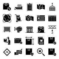 Logistic icons pack vector