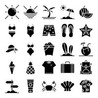 Pack de iconos de verano vector