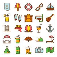 Summer icons pack vector