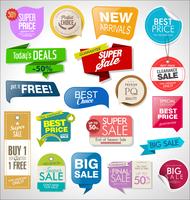 Modern badges stickers and labels collection vector