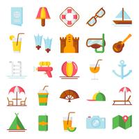 Summer icons pack vector