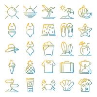 Summer icons pack vector