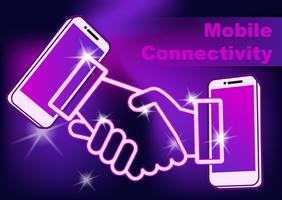 Connection of mobile phone. vector