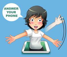 Answer your phone. vector