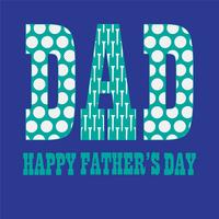 Father's Day typography graphics with golf patterns vector