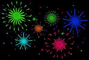 neon colored Diwali fireworks wallpaper vector