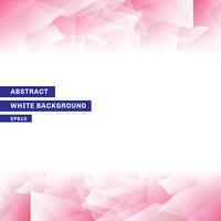 Abstract template pink low poly trendy white background with copy space. vector