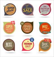 Sale banner templates design and special offer tags collection vector