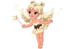 Cute little vanilla fairy vector