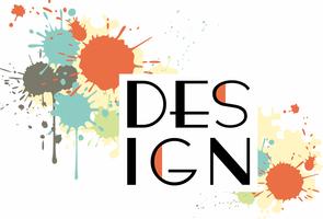 Plantilla de diseño de folleto de negocios con salpicaduras de color vector