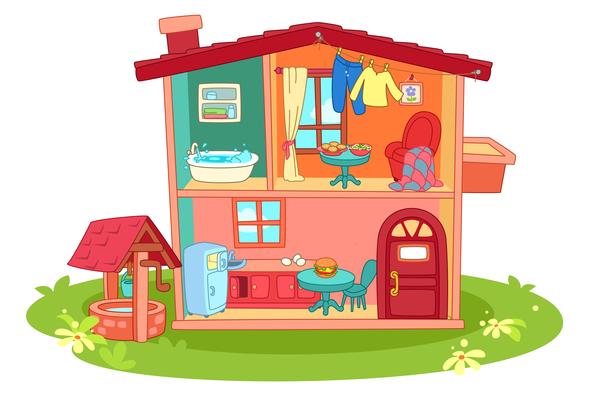 Doll House Cliparts, Stock Vector and Royalty Free Doll House Illustrations