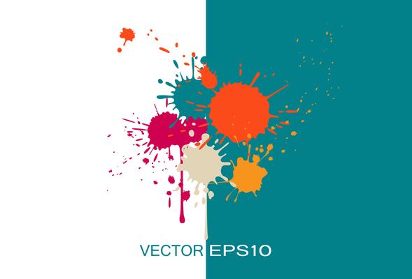 Stylish Brochure Template with color splashes