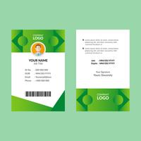 Green ID card template