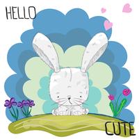 cute little rabbit vector