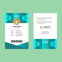 Cyan Awesome ID Card template 09 vector
