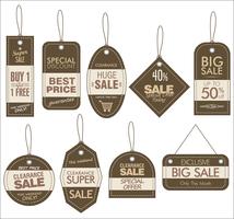 Price tag retro vintage collection vector illustration 