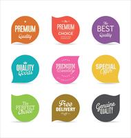 Modern badges stickers and labels collection vector