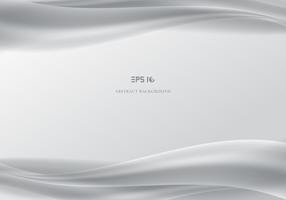 Template header and footers abstract white waves smooth gray background.