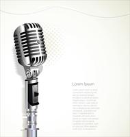 Retro vintage microphone design background vector