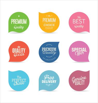 Modern badges stickers and labels collection