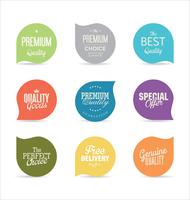 Modern badges stickers and labels collection vector